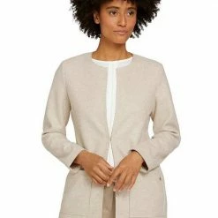 Beste Bewertungen von ⌛ TOM TAILOR Longblazer mit Hakenverschluss Sky captain blue, Desert sand melange ⌛