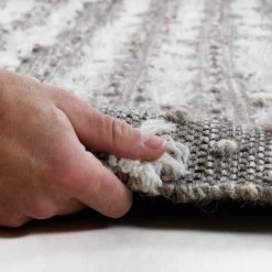 Bestpreis ⭐ Wollteppich »Vintage Funky Nature«, TOM TAILOR, rechteckig, Höhe 5 mm, reine Wolle, handgewebt, mit Fransen, Wohnzimmer 🔥 -Tom Tailor Verkaufsgeschäft 3d2d4f65 db6f 557e 8fdd bf9729b38985