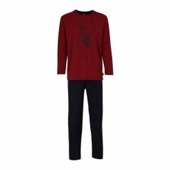 Am billigsten ✔️ TOM TAILOR Pyjama (Set, 2 tlg) langer Schlafanzug mit Aufdruck Dunkelrot #ft5_slash# navy, Grau melange #ft5_slash# navy 👏 -Tom Tailor Verkaufsgeschäft 3e3e55a6 fc47 53c6 bcbc 9b73f9b8b8be