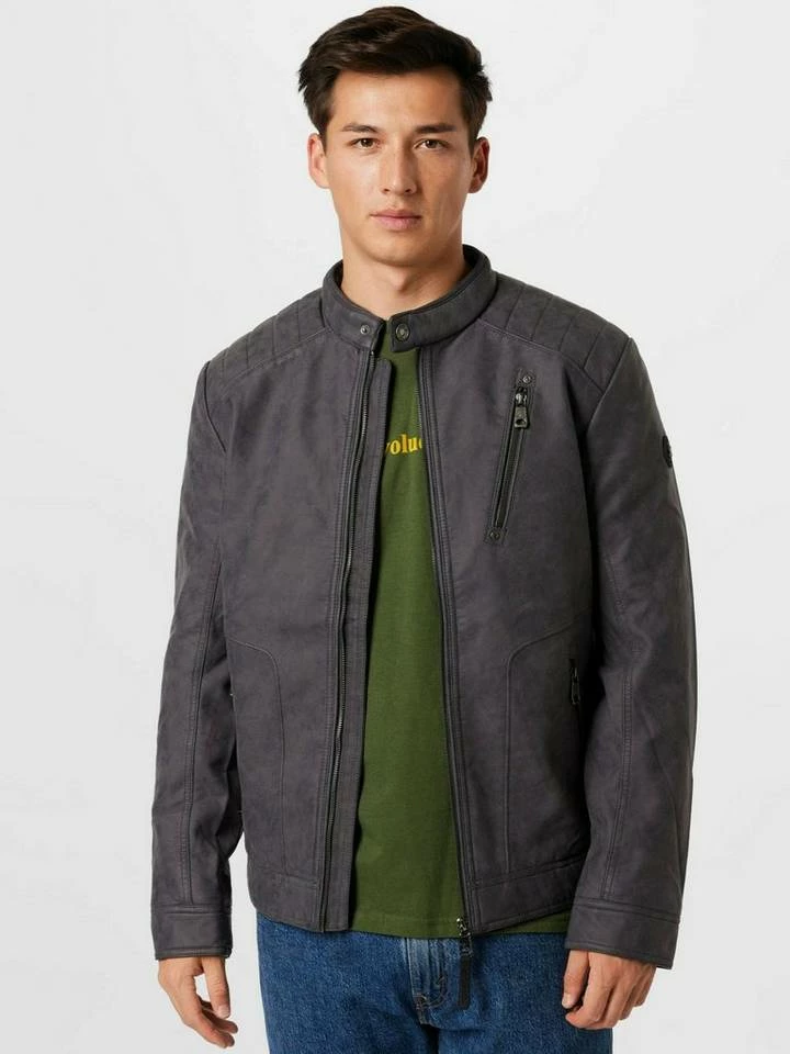 Auslauf 🔔 TOM TAILOR Bikerjacke Earth brown faux leather, Black, Steel grey faux leather 🤩 2 Auslauf 🔔 TOM TAILOR Bikerjacke Earth brown faux leather, Black, Steel grey faux leather 🤩 - Image 2