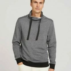 Aktion 🛒 TOM TAILOR Hoodie »Sweatshirt mit gefüttertem Stehkragen« Black bordeaux grindle, Offwhite black grindle 🥰 -Tom Tailor Verkaufsgeschäft 3f9009ab 0806 5d0a be99 714be1c573e1