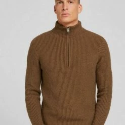 Neu ✔️ TOM TAILOR Strickpullover »Troyer Pullover« Light Soft Grey Melange, Brown oak melange, Sky Captain Blue 🛒 -Tom Tailor Verkaufsgeschäft 403f2f30 da6b 5141 9a46 13bb429d791f