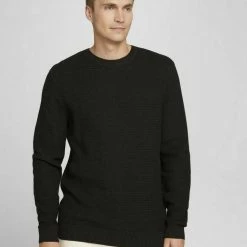 Auslauf 🔔 TOM TAILOR Strickpullover »Pullover mit Bio-Baumwolle« Black Grey Melange, Spicy chocolate melange, Knitted Navy Melange, Bleak green melange 😀