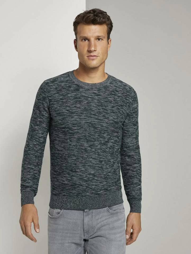 Besorgen 🔥 TOM TAILOR Strickpullover »Bunt melierter Pullover« Green by navy white structure, Navy base multicolor structure ⌛ 8 Besorgen 🔥 TOM TAILOR Strickpullover »Bunt melierter Pullover« Green by navy white structure, Navy base multicolor structure ⌛ - Image 8