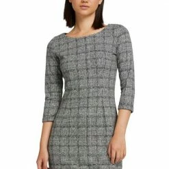 Bester Verkauf 😍 TOM TAILOR Etuikleid im modischem Karo-Look ✨