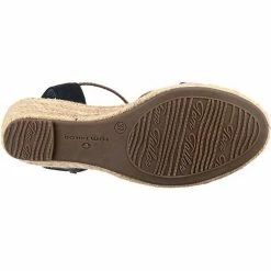 Brandneu 🧨 TOM TAILOR »Keilsandaletten« Keilsandalette Beige, Dunkelblau ⌛ -Tom Tailor Verkaufsgeschäft 4267f4b5 d105 560c a3f8 b114287249c5