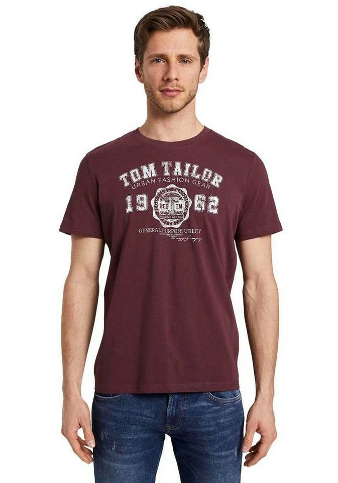 Top 10 ⌛ TOM TAILOR T-Shirt mit Logofrontprint Offwhite, Plain red, Sky captain blue white melange, Royalblau 🎁 25 Top 10 ⌛ TOM TAILOR T-Shirt mit Logofrontprint Offwhite, Plain red, Sky captain blue white melange, Royalblau 🎁 - Image 25
