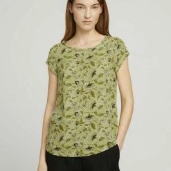 Top 10 ⌛ TOM TAILOR Langarmbluse »Gemusterte Kurzarmbluse mit LENZING(TM) ECOVERO(TM)« White flower paisley design, Navy flower paisley design, Black flower paisley design, Celery flower paisley design 🤩 -Tom Tailor Verkaufsgeschäft 43214528 fd00 5033 b9d9 30393d8062b7