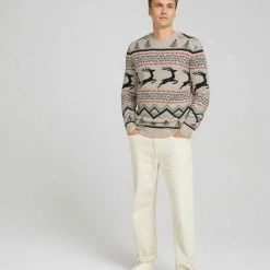 Brandneu ❤️ TOM TAILOR Strickpullover »gemusterter Pullover« Red navy blue allover design, White navy 🎅 christmas jacquard, Ice blue off white navy design 🧨 -Tom Tailor Verkaufsgeschäft 446e26c7 922a 5b20 aeb4 97966c02b98f