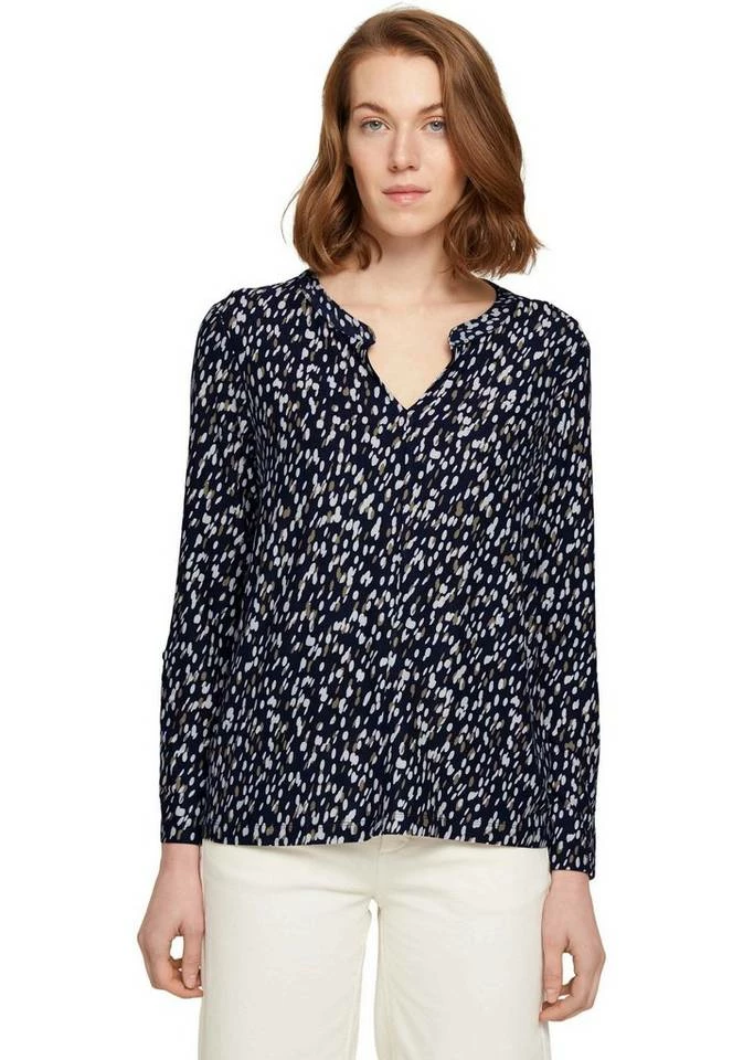 Brandneu ⭐ TOM TAILOR Henleyshirt mit Urn-Up-Ärmeln Hellmarine-gemustert, Marine-gepunktet 😀 1 Brandneu ⭐ TOM TAILOR Henleyshirt mit Urn-Up-Ärmeln Hellmarine-gemustert, Marine-gepunktet 😀