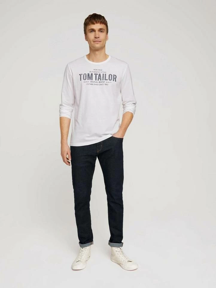 Angebote 🔔 TOM TAILOR T-Shirt »Langarmshirt mit Logoprint« Black, White 🌟 3 Angebote 🔔 TOM TAILOR T-Shirt »Langarmshirt mit Logoprint« Black, White 🌟 - Image 3