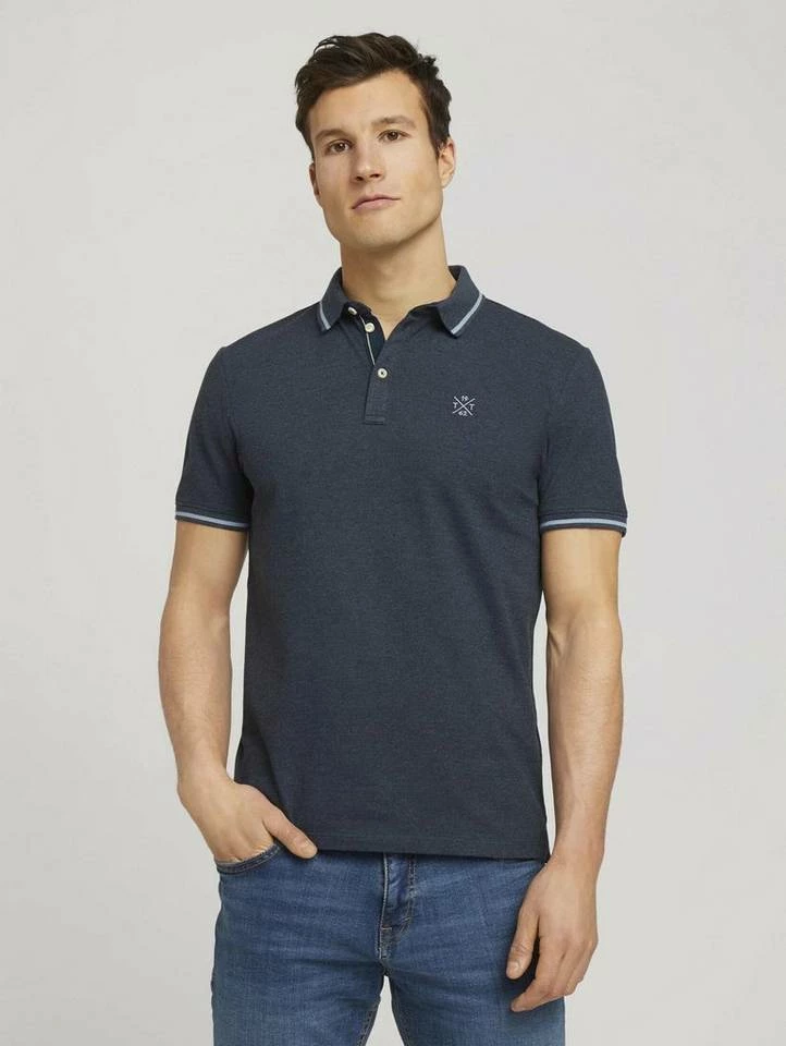 Budget 💯 TOM TAILOR Poloshirt »strukturiertes Poloshirt« Yonder blue dark melange, Blue White Base Melange, Off White, Lucite green ❤️ 31 Budget 💯 TOM TAILOR Poloshirt »strukturiertes Poloshirt« Yonder blue dark melange, Blue White Base Melange, Off White, Lucite green ❤️ – Bild 31