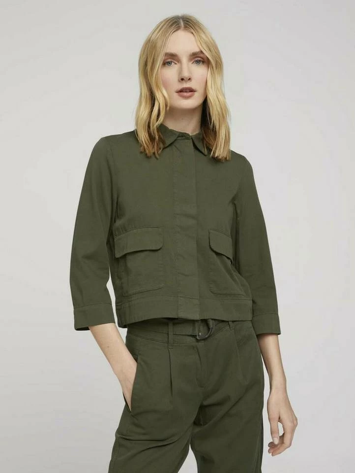 Blitzangebot 😍 TOM TAILOR Kurzjacke Grape Leaf Green, Desert linen 💯 2 Blitzangebot 😍 TOM TAILOR Kurzjacke Grape Leaf Green, Desert linen 💯 - Image 2