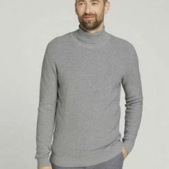 Budget 😀 TOM TAILOR Strickpullover »Strukturierter Rollkragenpullover  « Light wood taupe melange, Light Soft Grey Melange, Sky Captain Blue 😉 -Tom Tailor Verkaufsgeschäft 463e5759 f445 5b58 ae30 0665fff8287a