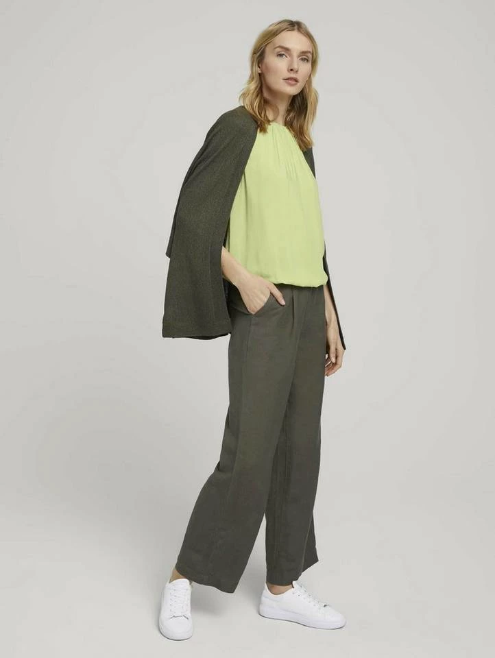 Rabatt 🎉 TOM TAILOR Langarmbluse »Ärmellose Bluse mit elastischem Bund« Deep black, Beige geometrical design, Khaki white outline leaves, Caramel Brown ❤️ 3 Rabatt 🎉 TOM TAILOR Langarmbluse »Ärmellose Bluse mit elastischem Bund« Deep black, Beige geometrical design, Khaki white outline leaves, Caramel Brown ❤️ - Image 3