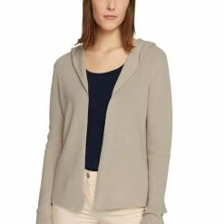 Am billigsten ⌛ TOM TAILOR Strickjacke mit offenem Verschluss Beige, Dunkelblau 😍