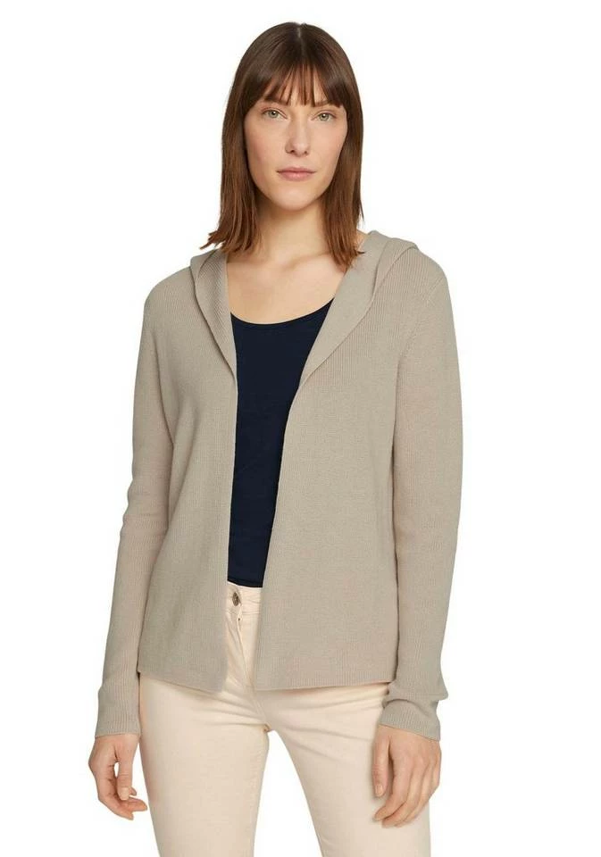 Am billigsten ⌛ TOM TAILOR Strickjacke mit offenem Verschluss Beige, Dunkelblau 😍 1 Am billigsten ⌛ TOM TAILOR Strickjacke mit offenem Verschluss Beige, Dunkelblau 😍