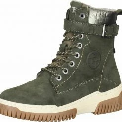 Angebote 🛒 TOM TAILOR »Lederimitat« Schnürstiefelette Khaki 00007, Navy 00003 🛒 -Tom Tailor Verkaufsgeschäft 48184de5 a407 5fb9 afaa 3680c999623f