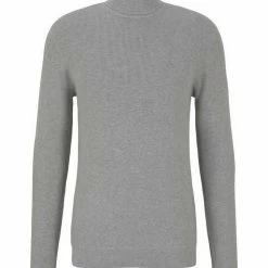 Budget 😀 TOM TAILOR Strickpullover »Strukturierter Rollkragenpullover  « Light wood taupe melange, Light Soft Grey Melange, Sky Captain Blue 😉 -Tom Tailor Verkaufsgeschäft 488a06b0 8267 5d43 9eb8 7a05240a561b