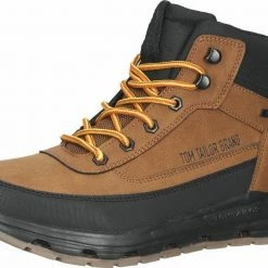 Top 10 🧨 TOM TAILOR »Lederimitat« Schnürstiefelette Cognac 00205, Black 00001 🌟