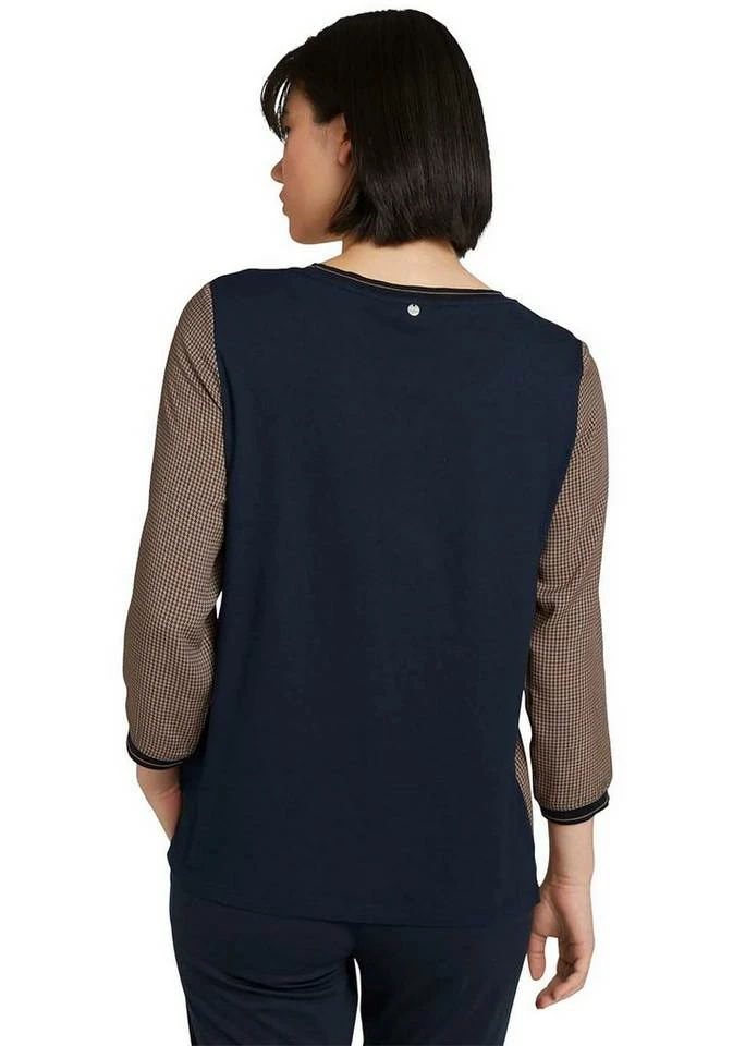 Neu 👍 TOM TAILOR Blusenshirt mit Print-Details Navy, Beige gemustert, Blau gemustert 🔥 2 Neu 👍 TOM TAILOR Blusenshirt mit Print-Details Navy, Beige gemustert, Blau gemustert 🔥 - Image 2