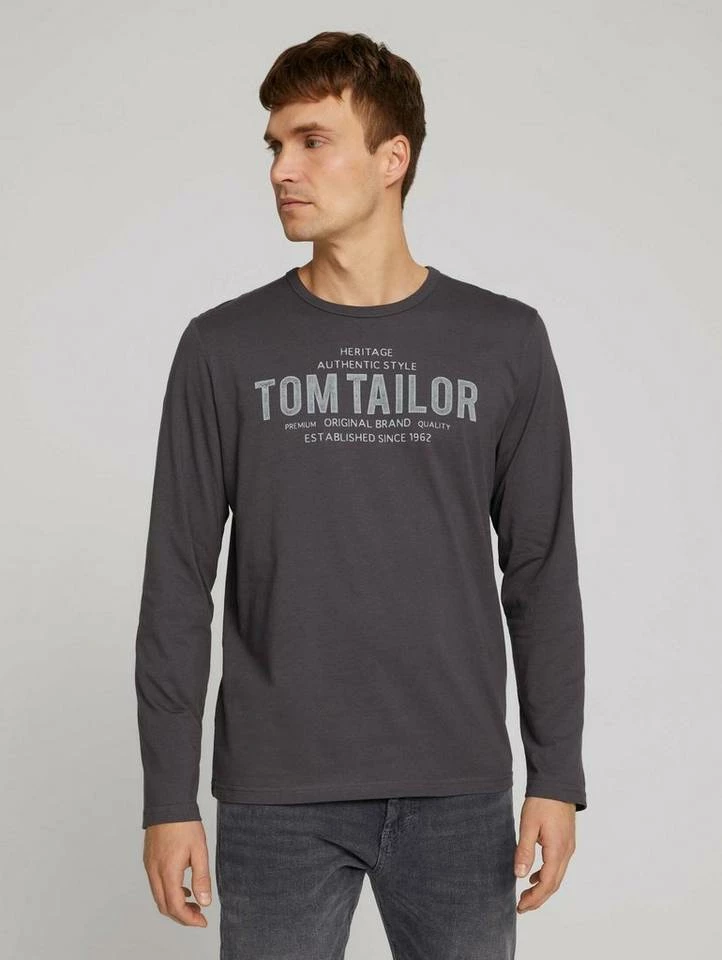 Angebote 🔔 TOM TAILOR T-Shirt »Langarmshirt mit Logoprint« Black, White 🌟 16 Angebote 🔔 TOM TAILOR T-Shirt »Langarmshirt mit Logoprint« Black, White 🌟 - Image 16