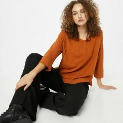 Aktion 🔥 TOM TAILOR Langarmshirt (1-tlg) Deep black, Gingerbread brown 🔔 -Tom Tailor Verkaufsgeschäft 4a80fffe 8b66 5533 ac6a 7fe532f060e7