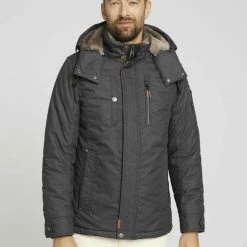 Billig ❤️ TOM TAILOR Winterjacke »Jacke mit abnehmbarer Kapuze« Cyber Grey, Black, Sky Captain Blue 🎁 -Tom Tailor Verkaufsgeschäft 4b0d9cef a98f 59e0 818f 00d02478e82b