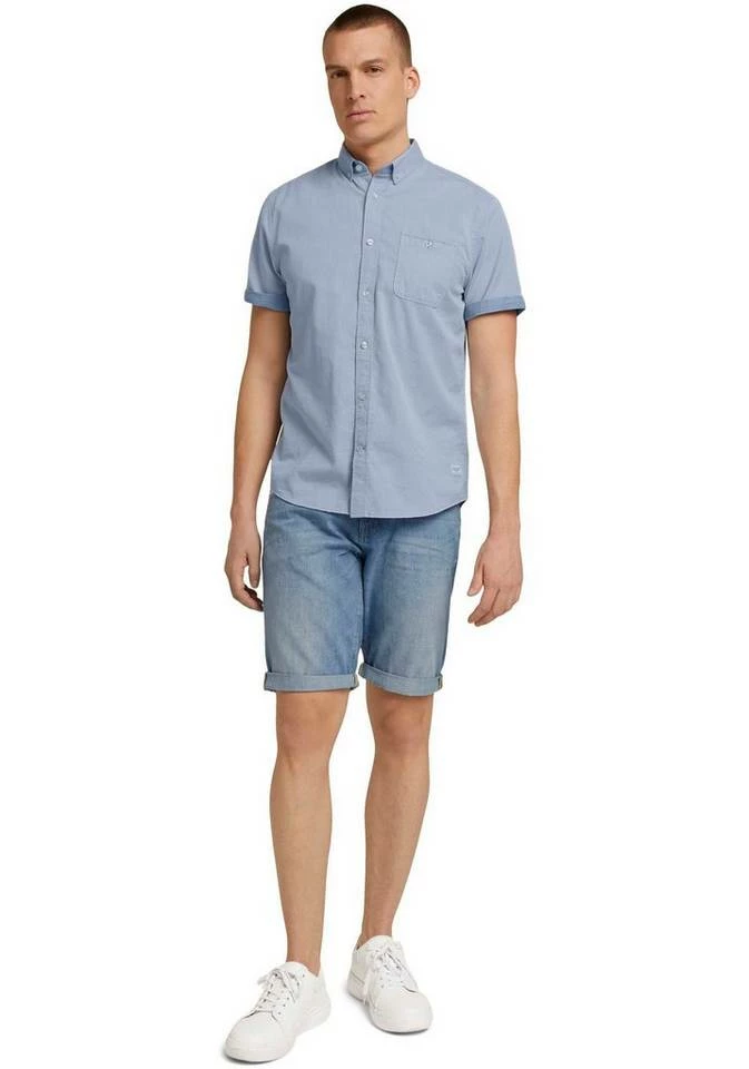 Bestes Angebot ⭐ TOM TAILOR Kurzarmhemd mit vorgesetzter Schulternaht Grün, Red white two face twill, Hellblau 🤩 6 Bestes Angebot ⭐ TOM TAILOR Kurzarmhemd mit vorgesetzter Schulternaht Grün, Red white two face twill, Hellblau 🤩 - Image 6