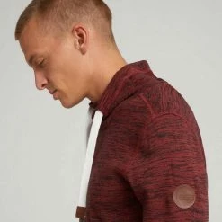 Auslauf ⌛ TOM TAILOR T-Shirt »Pullover mit Wickelkragen« Chili oil red, Oak Leaf Green 🧨 -Tom Tailor Verkaufsgeschäft 4c094670 710b 549e a983 c03de33d7262