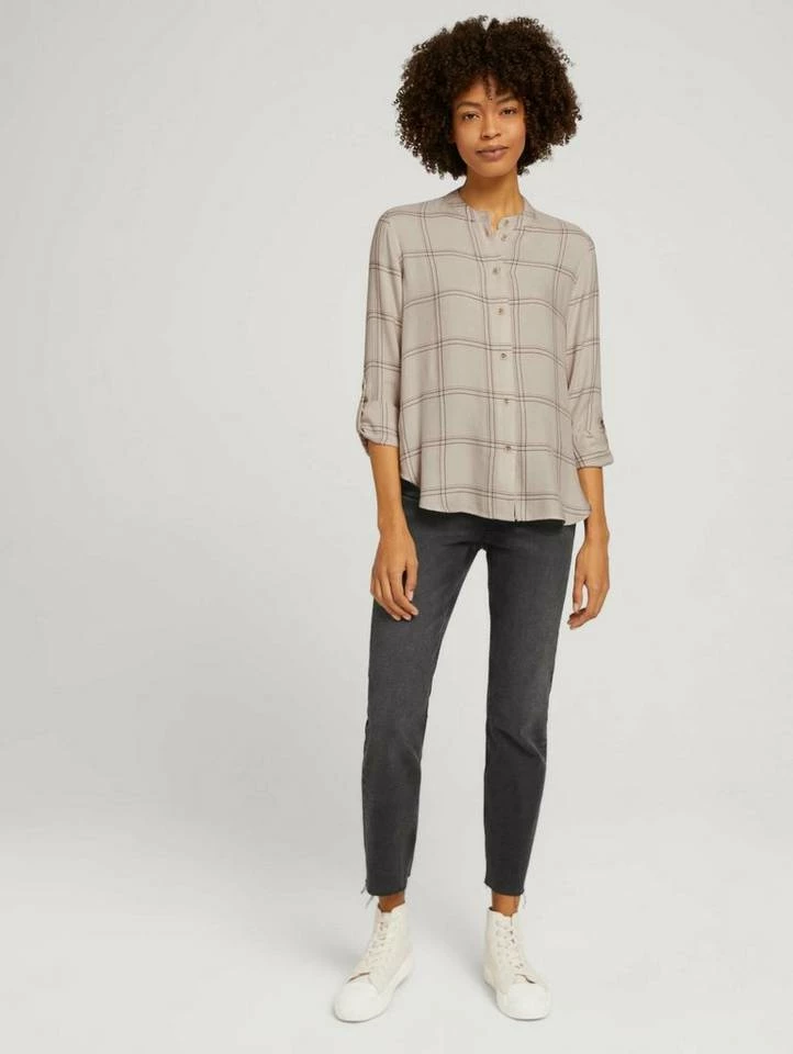 Aktion 👏 TOM TAILOR Langarmbluse »Hemdbluse mit Karomuster« Black green check, Beige brown check 😀 3 Aktion 👏 TOM TAILOR Langarmbluse »Hemdbluse mit Karomuster« Black green check, Beige brown check 😀 - Image 3