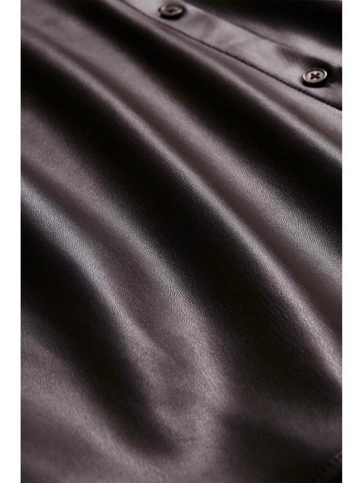 Schlussverkauf ✔️ TOM TAILOR Jerseykleid »Hemdkleid aus Kunstleder« Java dark brown, Deep black 😍 8 Schlussverkauf ✔️ TOM TAILOR Jerseykleid »Hemdkleid aus Kunstleder« Java dark brown, Deep black 😍 - Image 8