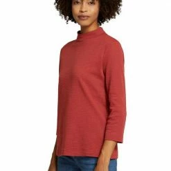 Auslauf 👍 TOM TAILOR 3/4-Arm-Shirt mit seitlicher Knopfleiste am Saum Hellpink, Dunkelrot, Dunkelblau ✨ -Tom Tailor Verkaufsgeschäft 4dd63c0b b5e2 5cfc 979b 015815d73c34