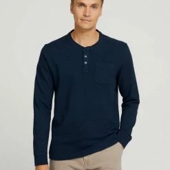 Großhandel ❤️ TOM TAILOR T-Shirt »Langarmshirt mit Brusttasche« Light ice blue, Sky Captain Blue 🛒 -Tom Tailor Verkaufsgeschäft 4e13586f b158 508c 85f0 9f64f1193d75
