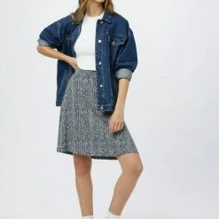 Bestpreis 🎁 TOM TAILOR A-Linien-Rock Blue minimal design vertical, Sky Captain Blue, Navy floral design ⭐ -Tom Tailor Verkaufsgeschäft 4e51ab19 01e0 5ad4 bd5d 853217bc1848