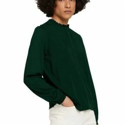 Schlussverkauf 🔔 TOM TAILOR Blusenshirt mit Rüschendetails Schwarz, Dunkelgrün, Hellbeige 😉 -Tom Tailor Verkaufsgeschäft 503547ac f59f 586d 8db7 f0e582eb8fe6