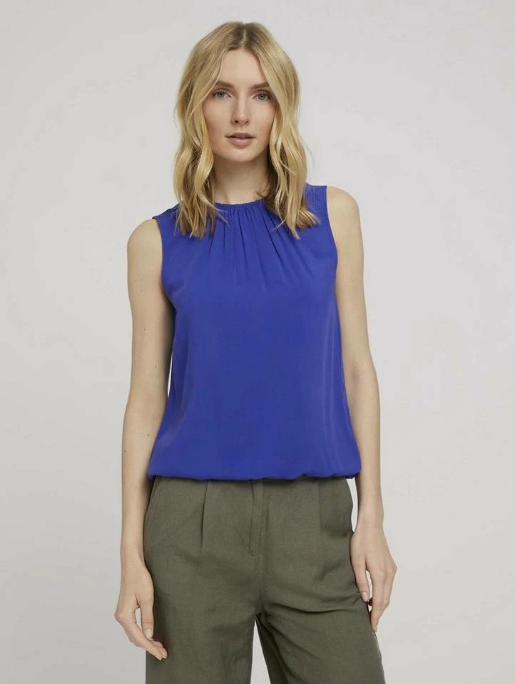 Rabatt 🎉 TOM TAILOR Langarmbluse »Ärmellose Bluse mit elastischem Bund« Deep black, Beige geometrical design, Khaki white outline leaves, Caramel Brown ❤️ 38 Rabatt 🎉 TOM TAILOR Langarmbluse »Ärmellose Bluse mit elastischem Bund« Deep black, Beige geometrical design, Khaki white outline leaves, Caramel Brown ❤️ - Image 38