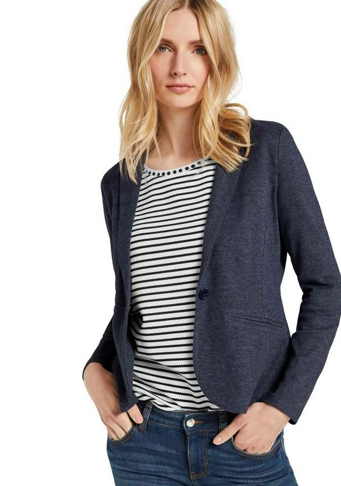 Auslauf 😉 TOM TAILOR Kurzblazer mit Wiener-Nähten Sky captain blue melange, Sky Captain Blue ❤️ 6 Auslauf 😉 TOM TAILOR Kurzblazer mit Wiener-Nähten Sky captain blue melange, Sky Captain Blue ❤️ – Bild 6