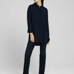 Aktion 😍 TOM TAILOR Langarmbluse »Lange Hemdbluse« Dark maroon red, Sky Captain Blue 👍 -Tom Tailor Verkaufsgeschäft 5166d567 1b2d 50c0 a091 b92650700893