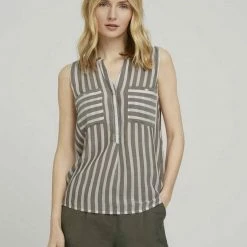 Besorgen 👏 TOM TAILOR Blusentop Offwhite blue stripe, Offwhite green stripe, Beech Green, Offwhite sand stripe ✨ -Tom Tailor Verkaufsgeschäft 52510bde 1349 5ef0 8317 1216e8b10241