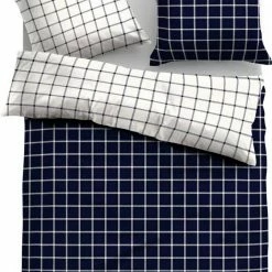 Top 10 💯 Wendebettwäsche »CHECK«, TOM TAILOR, mit sportlichen Karos Indigo blue, Stone 💯