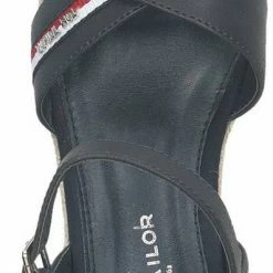 Billig ⌛ TOM TAILOR »Lederimitat« Keilsandalette Dunkelblau, Cognac, Unbekannt 👍 -Tom Tailor Verkaufsgeschäft 53aa51fc cd68 51ff 8606 1bc2d36dda5d