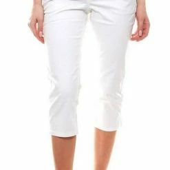 Am billigsten 👏 TOM TAILOR 7/8-Jeans »TOM TAILOR POLO TEAM 7/8-Jeans moderne Damen Sommer-Hose Slim-Jeans mit glänzenden Zierknöpfen Weiß« 🌟