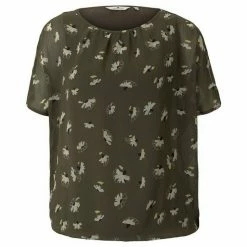 Top 10 😍 TOM TAILOR Kurzarmbluse Grape Leaf Green, Khaki floral design, Whisper White 🎉 -Tom Tailor Verkaufsgeschäft 5597bb75 ec82 54d6 b482 9338d60958b2