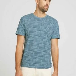 Aktion 💯 TOM TAILOR T-Shirt »T-Shirt mit Bio-Baumwolle in Melange Optik« Navy offwhite stroke stripe, Calm cloud blue stroke stripe, Dark smoke green stroke stripe 🥰 -Tom Tailor Verkaufsgeschäft 55a91674 fbe9 5d53 9008 7efe219eeccc