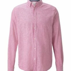 Großhandel 🌟 TOM TAILOR Langarmshirt »ray linen cotton bd 👕 shirt« ⌛