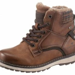 Billig 🎉 TOM TAILOR Schnürboots mit Ziernähten 🌟