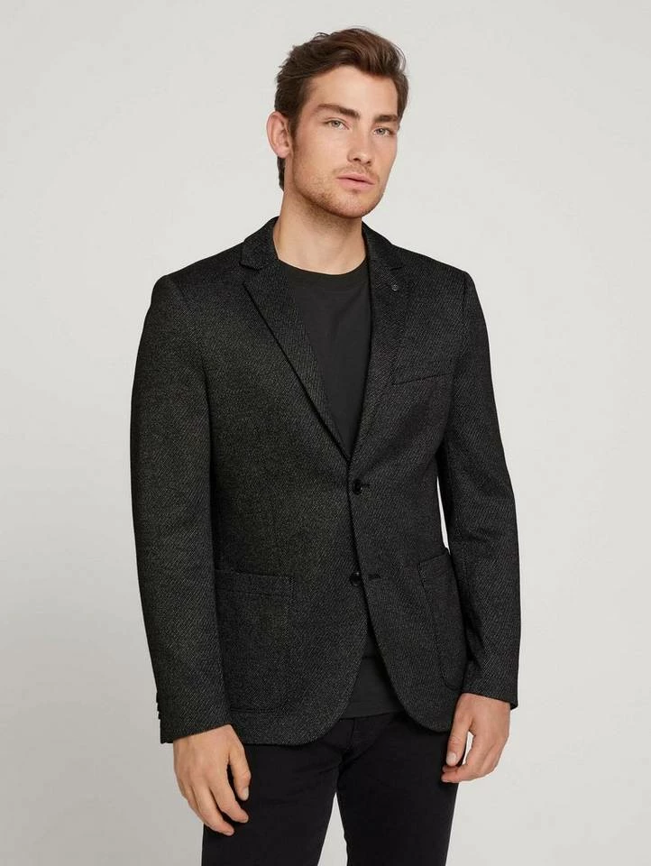 Neu 🎉 TOM TAILOR Sakko »Gemustertes Sakko in Wolloptik« Black twill structure, Grey modern woven check ✔️ 10 Neu 🎉 TOM TAILOR Sakko »Gemustertes Sakko in Wolloptik« Black twill structure, Grey modern woven check ✔️ - Image 10