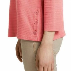 Auslauf 👍 TOM TAILOR 3/4-Arm-Shirt mit seitlicher Knopfleiste am Saum Hellpink, Dunkelrot, Dunkelblau ✨ -Tom Tailor Verkaufsgeschäft 5848a295 5280 5f91 a8b3 4a0a4e3f89dd