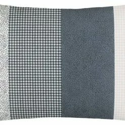 Auslauf 🤩 Kissenhülle »Stripy Glencheck«, TOM TAILOR (1 Stück), mit modernem Glenchek Muster Schwarz-black-anthrazit, Blutorange-kupferfarben-orange 😀